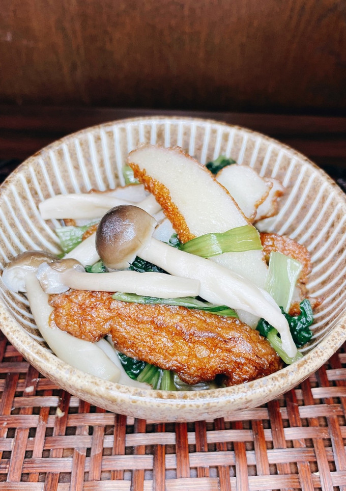小松菜とさつま揚げとしめじの簡単炒め煮-レシピのメイン写真