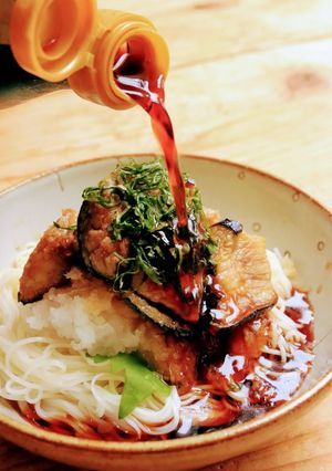 揚げなすのおろしぶっかけ素麵-レシピのメイン写真