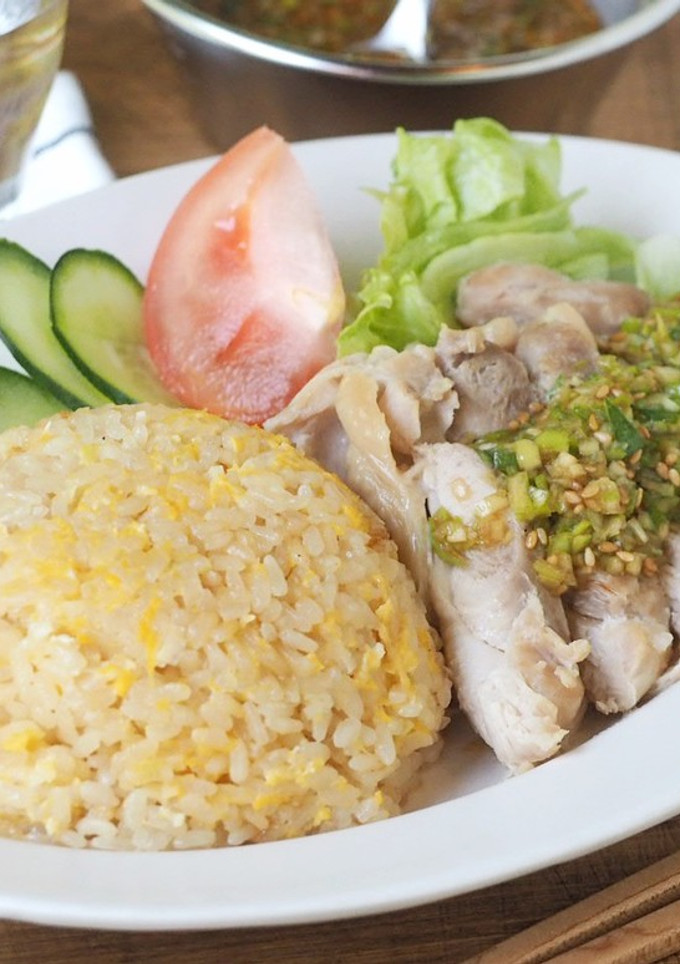 炊飯器で簡単♪炒飯とよだれ鶏プレート-レシピのメイン写真