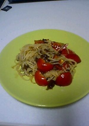 簡単のりと梅干しパスタ-レシピのメイン写真