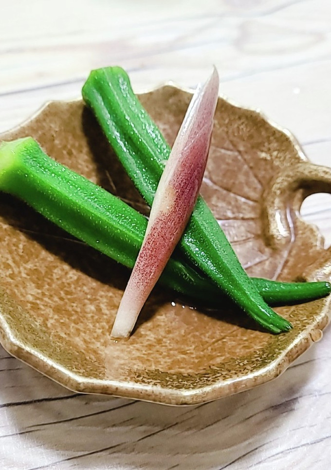オクラと茗荷の浅漬け-レシピのメイン写真
