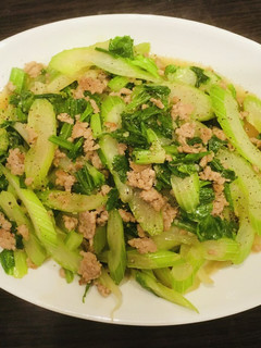 セロリとひき肉炒め-レシピのメイン写真
