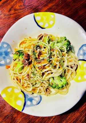 アンチョビとイワシのガーリック風パスタ-レシピのメイン写真