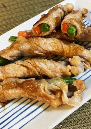 茹でてクルクル巻くだけ！簡単肉巻き！-レシピのメイン写真
