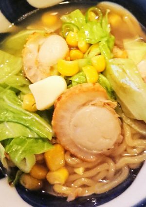 ベビー帆立で!コーンバターラーメン-レシピのメイン写真