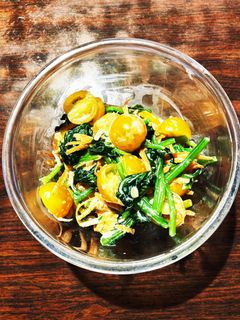 ほうれん草&ミニ黄トマトのツナマヨサラダ-レシピのメイン写真
