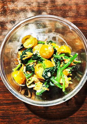 ほうれん草＆ミニ黄トマトのツナマヨサラダ-レシピのメイン写真