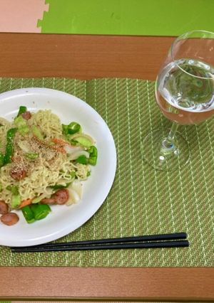 インスタントラーメンで塩焼きそば-レシピのメイン写真
