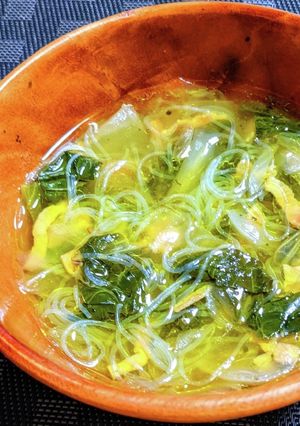 白菜とベーコンの春雨スープ-レシピのメイン写真
