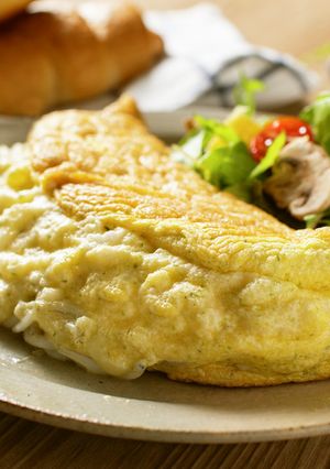 ふわふわ♡しらすとチーズのスフレオムレツ-レシピのメイン写真