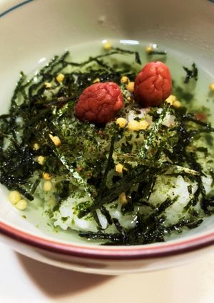 ゆかりのイブクロ　　梅茶漬け-レシピのメイン写真