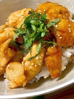 ささみの甘辛照り焼き丼*+-レシピのメイン写真