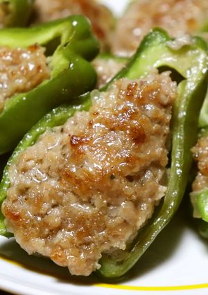パン粉と卵なしで作るピーマンの肉詰め-レシピのメイン写真