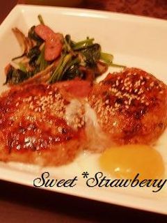 ふんわり!ヘルシー照り焼き温玉つくね♥-レシピのメイン写真