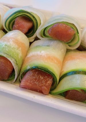まきまき生野菜3♪マグロ漬けまき-レシピのメイン写真