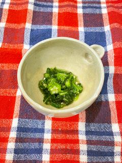 離乳食♡オクラとほうれん草のごま和え-レシピのメイン写真