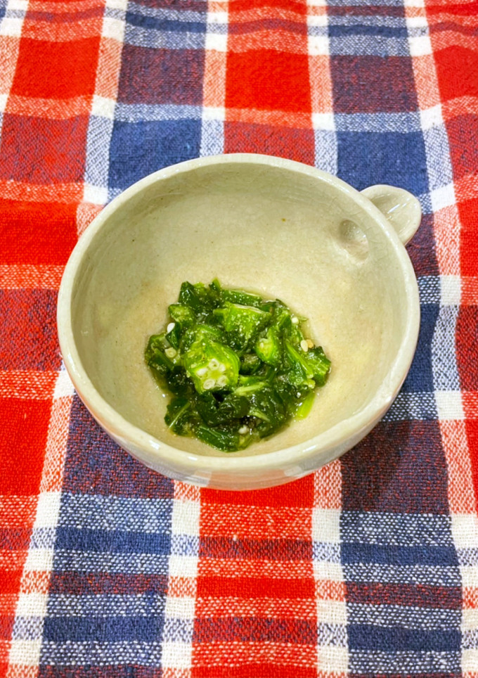 離乳食♡オクラとほうれん草のごま和え-レシピのメイン写真