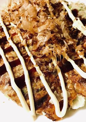 オートミールで簡単お好み焼き(卵無し)-レシピのメイン写真