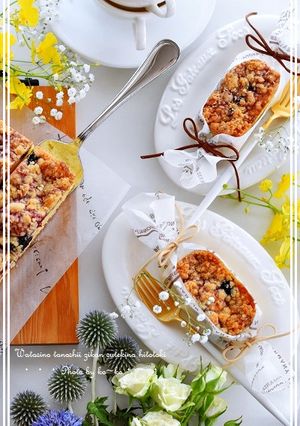 ラズベリークランブルケーキ-レシピのメイン写真