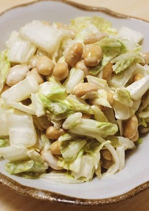 簡単おかず:大豆と白菜のサラダ-レシピのメイン写真