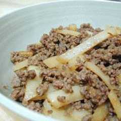 じゃがいもとひき肉の味噌風味炒め-レシピのメイン写真