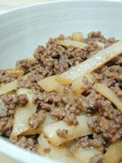 じゃがいもとひき肉の味噌風味炒め-レシピのメイン写真