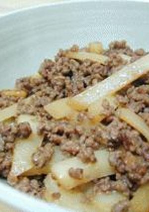 じゃがいもとひき肉の味噌風味炒め-レシピのメイン写真