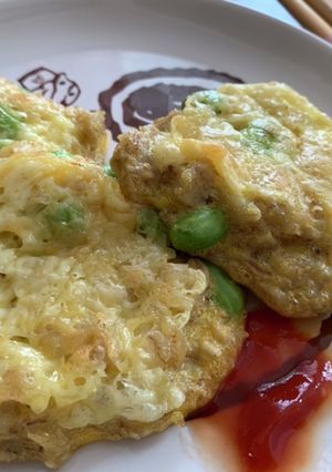 オートミールと枝豆のお焼き-レシピのメイン写真