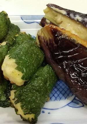 なすと大葉の鶏ひき肉はさみ焼き-レシピのメイン写真