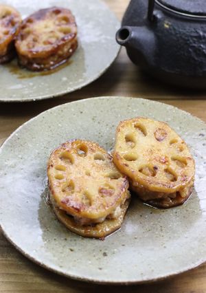 レンコンはさみ照り焼き-レシピのメイン写真