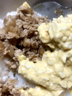 鶏ひき肉でチキン南蛮丼-レシピのメイン写真