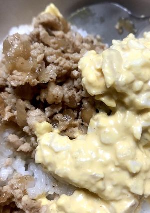 鶏ひき肉でチキン南蛮丼-レシピのメイン写真