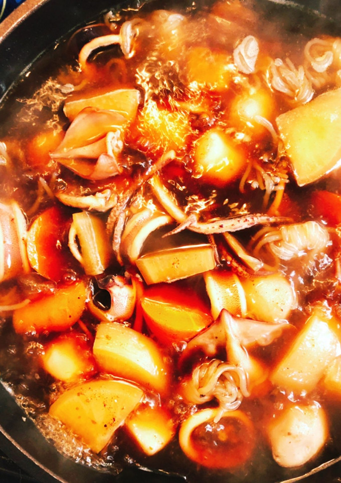 イカとたっぷり野菜の煮物-レシピのメイン写真