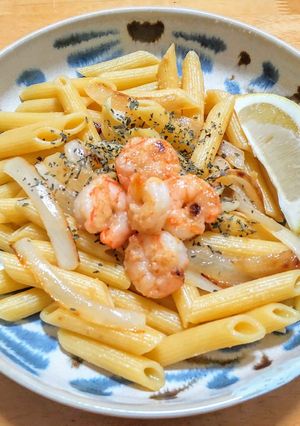 冷凍エビとレモンのペンネ-レシピのメイン写真