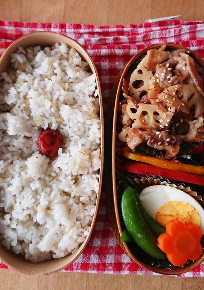 夏弁当★少量豚バラと蓮根炒め★作り置き-レシピのメイン写真
