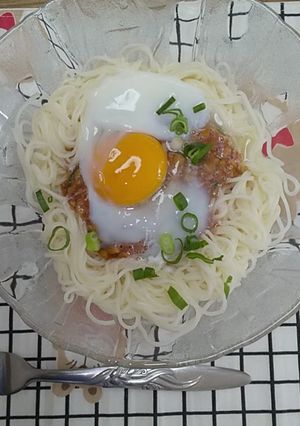 こだわりの納豆トマトそうめん-レシピのメイン写真