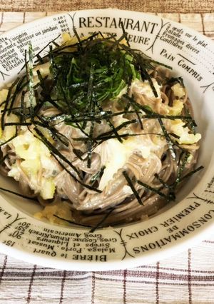豆乳明太蕎麦パスタ-レシピのメイン写真