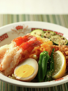 天然海老と夏野菜のレモン冷やし中華♪-レシピのメイン写真