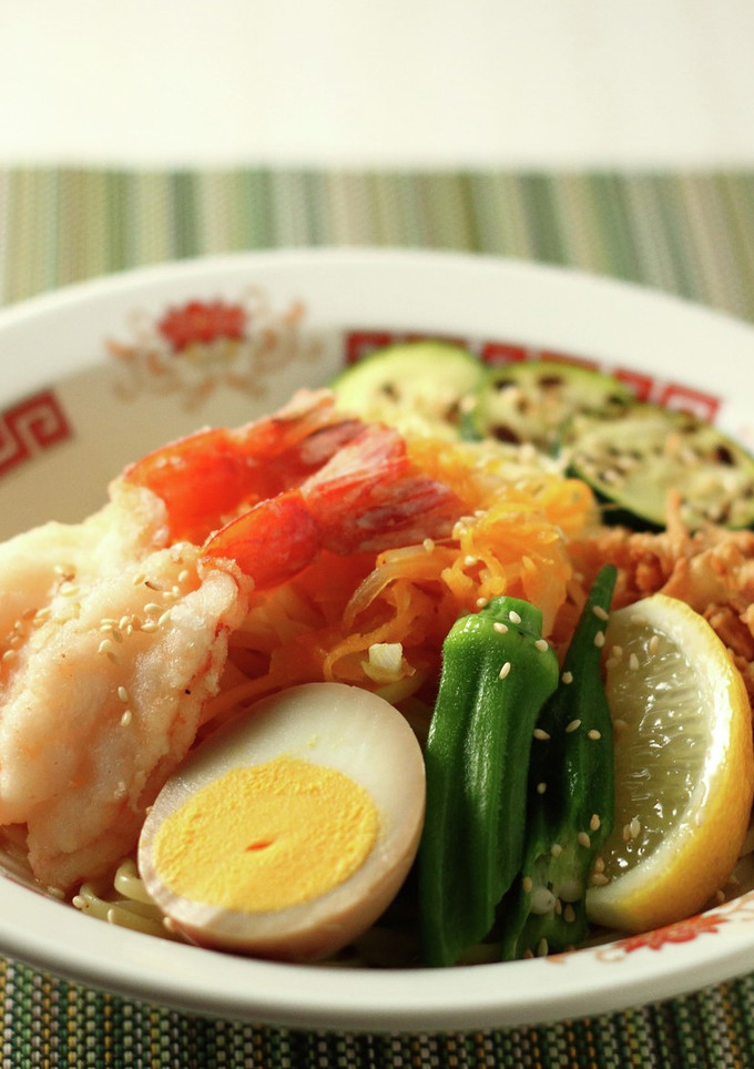 天然海老と夏野菜のレモン冷やし中華♪-レシピのメイン写真