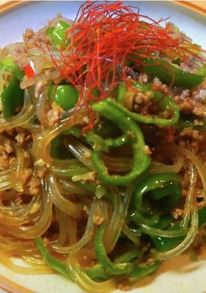 ご飯が進む☆ピーマン麻婆春雨-レシピのメイン写真