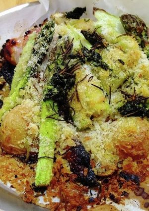 グリーンアスパラと新じゃがのパン粉焼き-レシピのメイン写真