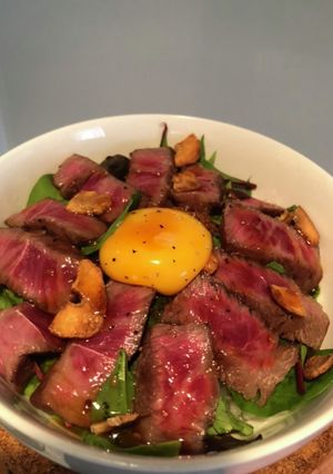 【超簡単です。】牛ステーキ丼！みすじ-レシピのメイン写真