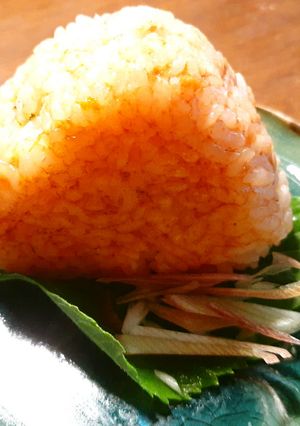 薬味ツナの焼きおにぎり　梅酢トマトダレ-レシピのメイン写真