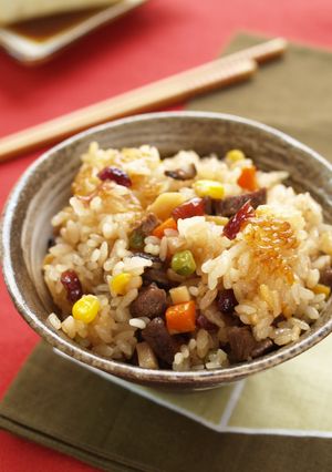 牛肉とクランベリーの中華おこわ-レシピのメイン写真