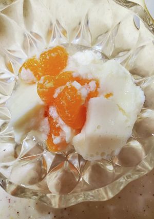 粉末寒天で作る豆乳(牛乳)みかん寒天-レシピのメイン写真