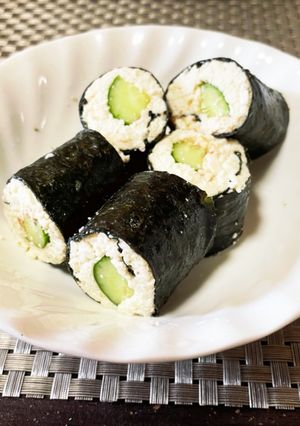 超ヘルシー!豆腐の梅キュウ巻き-レシピのメイン写真