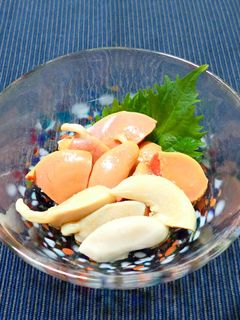 ホタテの卵・白子のレバ刺し風-レシピのメイン写真