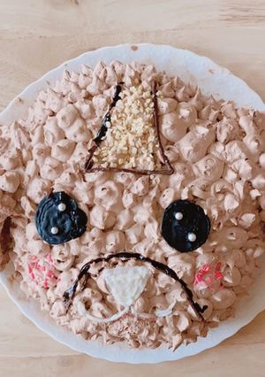 立体ケーキ〜犬〜(人間用)-レシピのメイン写真