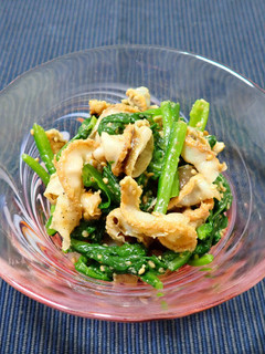 ホタテ耳とほうれん草の胡麻和え-レシピのメイン写真