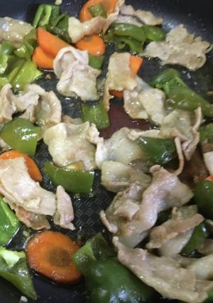 ピーマンと豚バラ肉のポン酢炒め-レシピのメイン写真